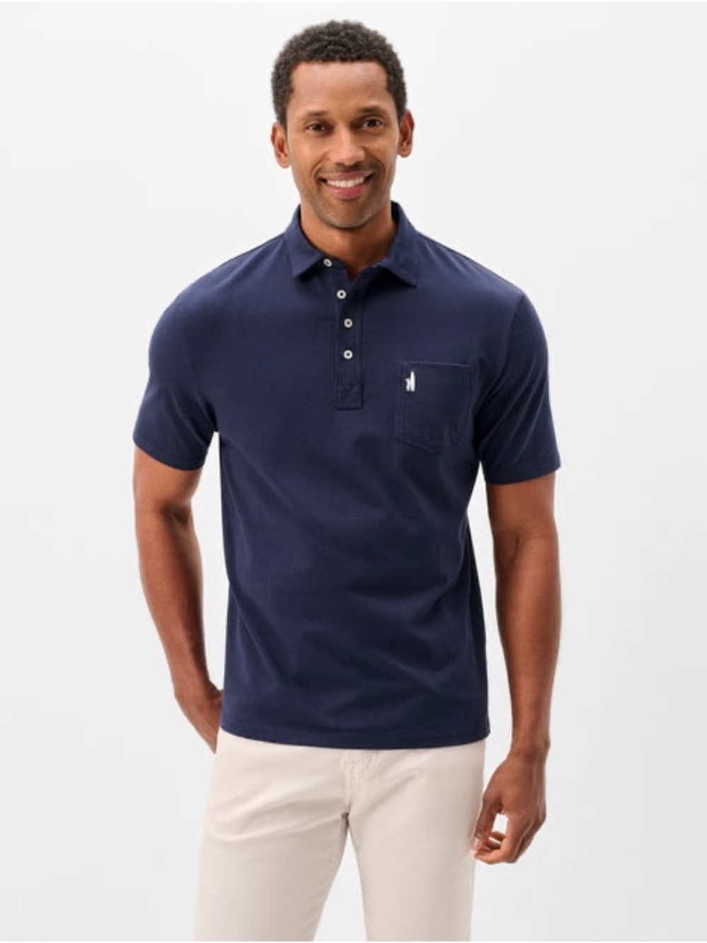 Johnnie-O Original 4-Button Polo Navy Blue Size Large Preppy Classic Coastal